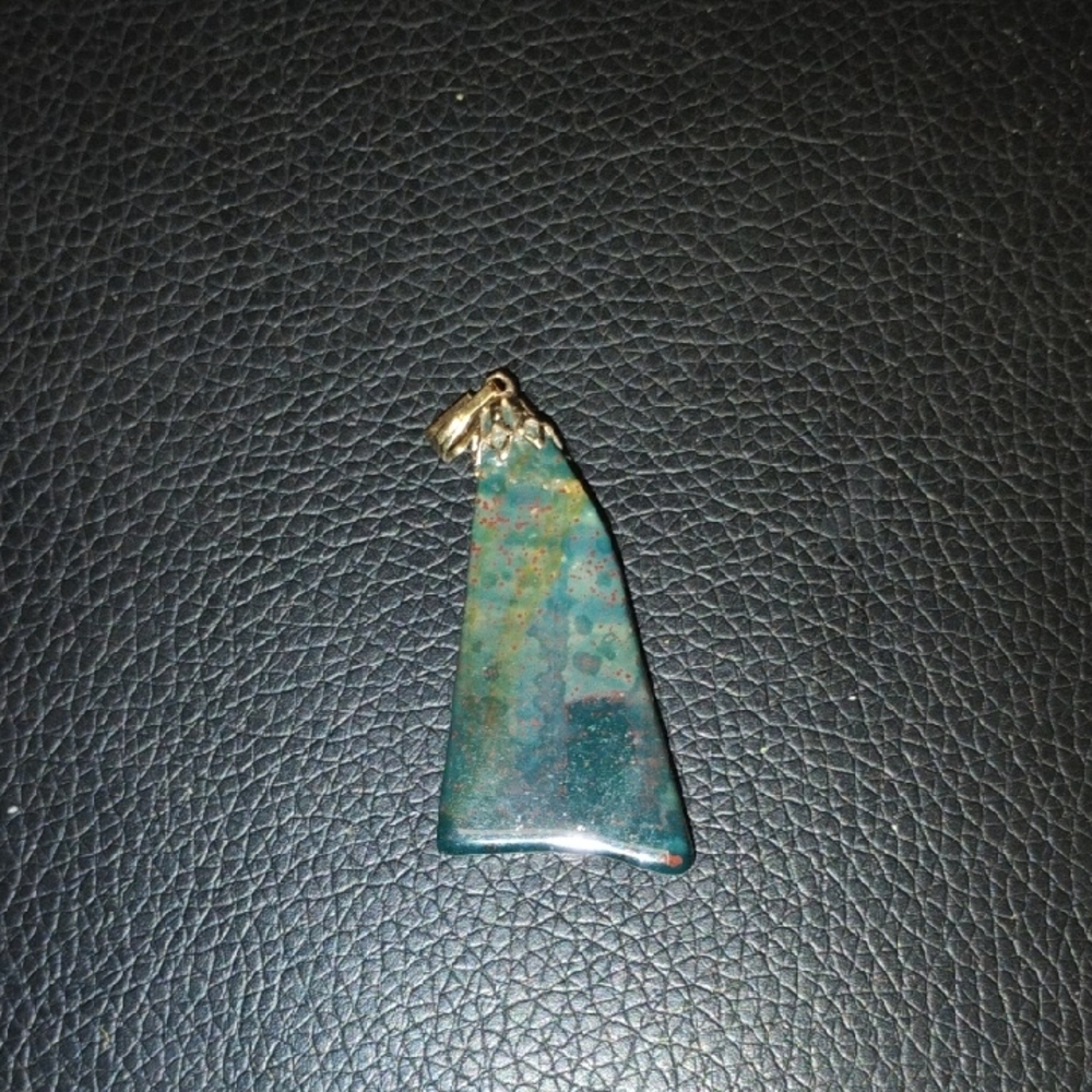 Vintage PRECIOUS STONE NECKLACE CHARM NRMINT CONDITION